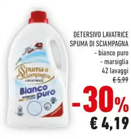 Conad Detersivo lavatrice SPUMA DI SCIAMPAGNA offerta