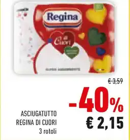 Conad Asciugatutto regina di cuori 3 rotoli offerta