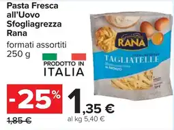 Carrefour Pasta Fresca all'Uovo Sfogliagrezza Rana offerta