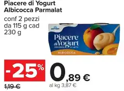 Carrefour Piacere di Yogurt Albicocca Parmalat offerta