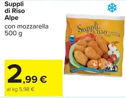 Carrefour Suppli di Riso Alpe offerta