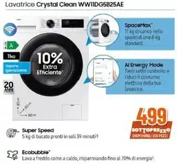 Expert SAMSUNG Lavatrice Crystal Clean WWIIDG5B25AE offerta