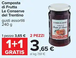 Carrefour Composta di Frutta Le Conserve del Trentino offerta