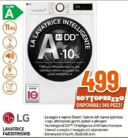 Expert LG LAVATRICE F4R3011NSWB offerta