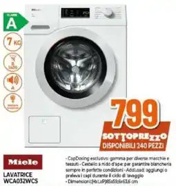 Expert Miele LAVATRICE WCA032WCS offerta