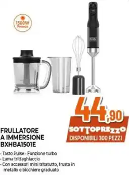 Expert BLACK+ DECKER FRULLATORE A IMMERSIONE BXHBA1501E offerta