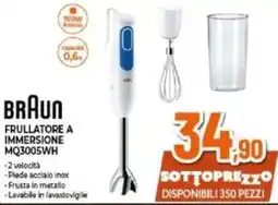 Expert BRAUN FRULLATORE A IMMERSIONE MQ3005WH offerta