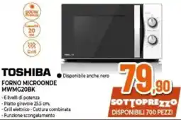 Expert TOSHIBA FORNO MICROONDE MWMG20BK offerta