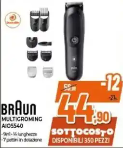 Expert BRAUN MULTIGROMING AIO5540 offerta