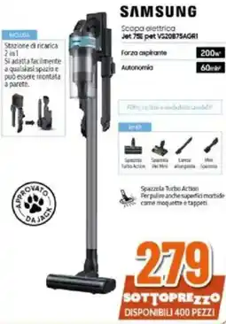 Expert SAMSUNG Scopa elettrica Jet 75E pet V520875AGRI offerta