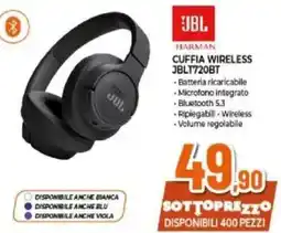 Expert JBL CUFFIA WIRELESS JBLT720BT offerta