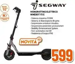 Expert SEGWAY MONOPATTINO ELETTRICO NINEBOT F3 E offerta