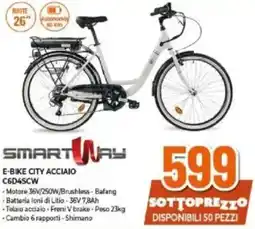 Expert SMART WAY E-BIKE CITY ACCIAIO C6D4SCW offerta