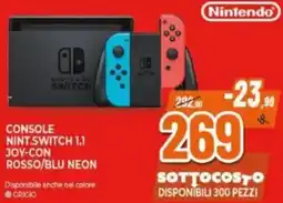 Expert CONSOLE NINT.SWITCH 1.1 JOY-CON ROSSO/BLU NEON offerta