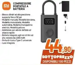 Expert XIAOMI COMPRESSORE MI PORTATILE A BATTERIA offerta