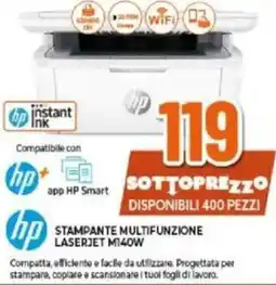 Expert hp STAMPANTE MULTIFUNZIONE LASERJET M140W offerta