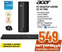 Expert acer PC DESKTOP ASPIRE XC XC-1785 offerta