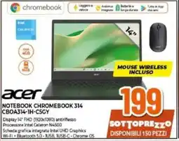 Expert acer NOTEBOOK CHROMEBOOK 314 CBOA314-1H-C5GY offerta