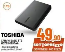 Expert TOSHIBA CANVIO BASIC 1TB HDTB510EK3AA offerta