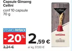 Carrefour Capsule Ginseng Cellini offerta