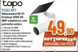 Expert tapo TC82 KIT Telecamera Wi-Fi Outdoor IP65 2K offerta