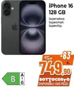 Expert Apple iPhone 16 128 GB offerta