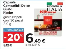 Carrefour Capsule Compatibili Dolce Gusto Kimbo offerta