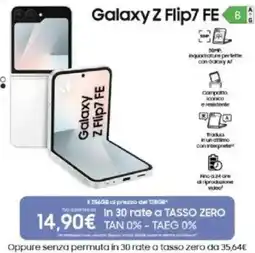Expert SAMSUNG Galaxy Z Flip7 FE offerta