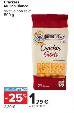 Carrefour Crackers Mulino Bianco salati o non salati offerta