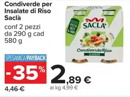 Carrefour Condiverde per Insalate di Riso Saclà offerta