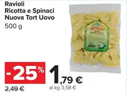 Carrefour Ravioli Ricotta e Spinaci Nuova Tort Uovo offerta