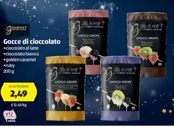 ALDI Gourmet Gocce di cioccolato 200g offerta