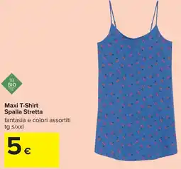Carrefour Maxi T-Shirt Spalla Stretta offerta