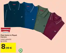 Carrefour CARRERA Polo Uomo in Piquet offerta