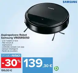 Carrefour Aspirapolvere Robot Samsung VR05R5050 offerta