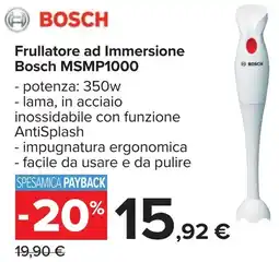 Carrefour Frullatore ad Immersione Bosch MSMP1000 offerta