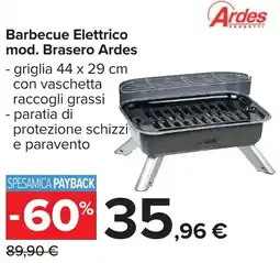 Carrefour Barbecue Elettrico mod. Brasero Ardes offerta