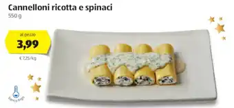 ALDI Cannelloni ricotta e spinaci 550g offerta