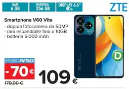 Carrefour ZTE Smartphone V60 Vita offerta