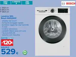 Carrefour Lavatrice 9KG Bosch WGG242Z offerta