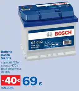Carrefour Batteria Bosch S4 002 offerta