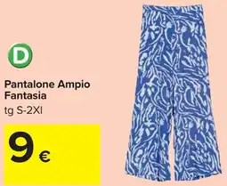 Carrefour Pantalone Ampio Fantasia offerta