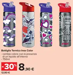 Carrefour Bottiglia Termica Inox Color offerta