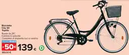 Carrefour Bicicletta City 40 Toplife offerta