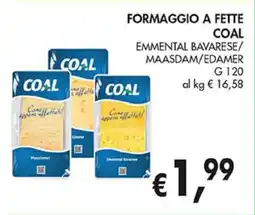 Coal Formaggio a fette COAL offerta