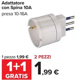 Carrefour Adattatore con Spina 10A offerta