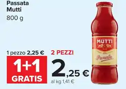 Carrefour Passata Mutti offerta