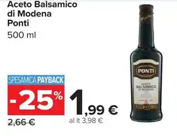 Carrefour Aceto Balsamico di Modena Ponti offerta