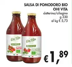 Coal Salsa di pomodoro bio OHI VITA datterino/ciliegino offerta
