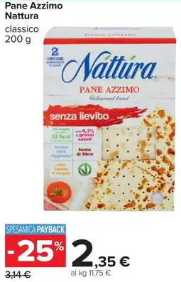 Carrefour Pane Azzimo Nattura offerta